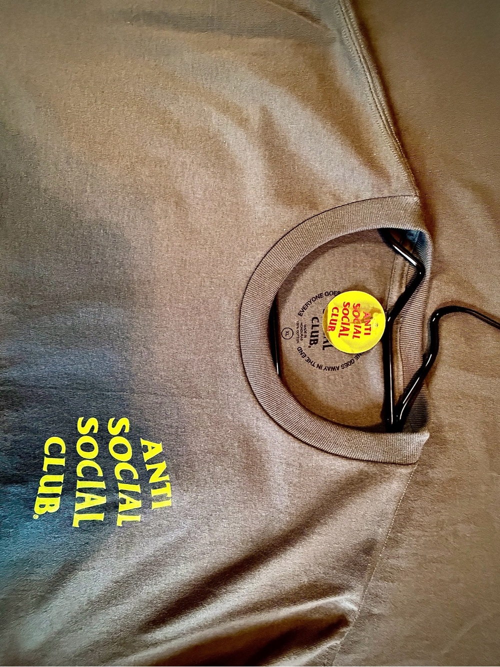 Anti Social Social Club ‘Frog’ Grey Tee Front and back Frog Graphic - Picture 4 of 5